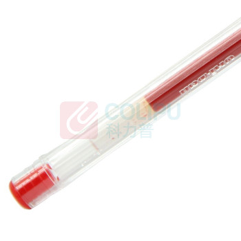 三菱 uni 拔帽双珠啫喱笔 UM-100-05 0.5mm (红色) 10支/盒 (替芯:UMR-5)中性笔 塑料
