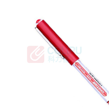 三菱 uni 拔帽直柱式耐水性走珠笔 UB-150 0.5mm (红色) 10支/盒 (大包装)