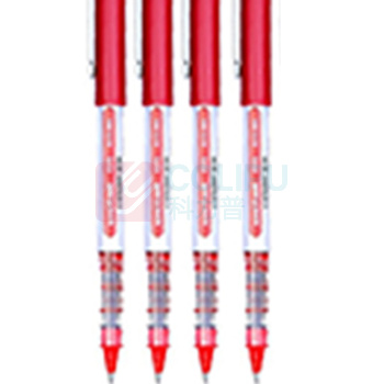 三菱 uni 拔帽直柱式耐水性走珠笔 UB-150 0.5mm (红色) 10支/盒 (大包装)