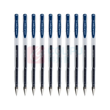 三菱 uni 拔帽双珠啫喱笔 UM-100-05 0.5mm (墨蓝色) 10支/盒 (替芯:UMR-5)