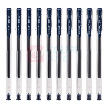 三菱 uni 拔帽双珠啫喱笔 UM-100-05 0.5mm (墨蓝色) 10支/盒 (替芯:UMR-5)