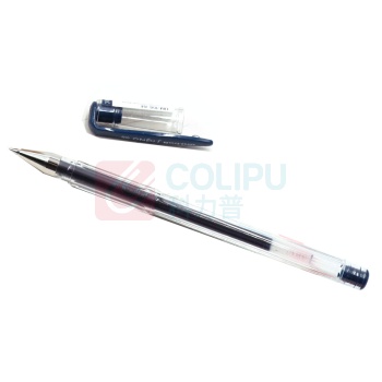 三菱 uni 拔帽双珠啫喱笔 UM-100-05 0.5mm (墨蓝色) 10支/盒 (替芯:UMR-5)