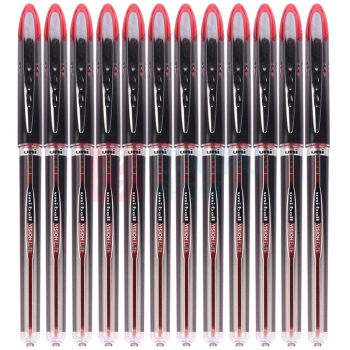 三菱 uni 拔帽高科技走珠笔 UB-205 0.5mm (红色) 12支/盒
