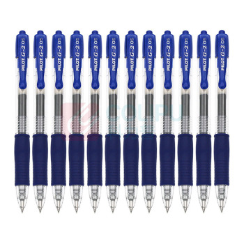 百乐 PILOT 按动啫喱笔 BL-G2-5 0.5mm (蓝色) 12支/盒 按动中性笔 塑料