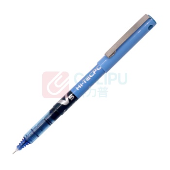 百乐 PILOT 拔帽式签字笔 BX-V5 0.5mm (蓝色) 12支/盒 中性笔 塑料 直液式