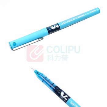 百乐 PILOT 拔帽式签字笔 BX-V5 0.5mm (浅蓝色) 12支/盒