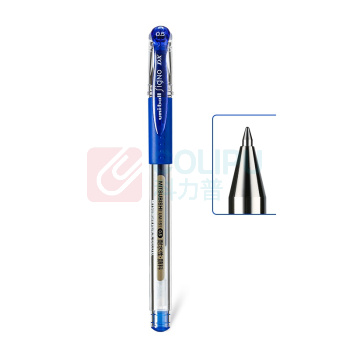 三菱 uni 拔帽啫喱笔 UM-151-05 0.5mm (蓝色) 10支/盒(替芯:UMR-1)