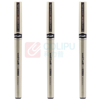 三菱 uni 拔帽耐水性签字笔中性笔 UB-177 0.7mm (黑色) 12支/盒 塑料