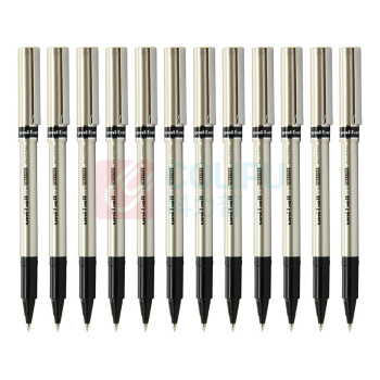 三菱 uni 拔帽耐水性签字笔中性笔 UB-177 0.7mm (黑色) 12支/盒 塑料