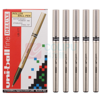 三菱 uni 拔帽耐水性签字笔 UB-177 0.7mm (红色) 12支/盒