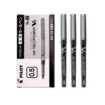 百乐 PILOT 拔帽式签字笔中性笔 BX-V5 0.5mm (黑色) 12支/盒 塑料