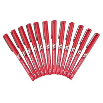 百乐 PILOT 拔帽式签字笔 BX-V5 0.5mm (红色) 12支/盒