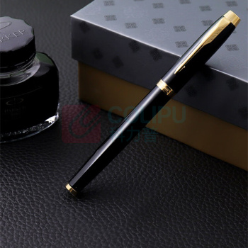 派克 PARKER 丽雅黑金夹墨水笔+墨水套盒 IM (F尖)