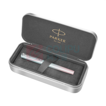 派克 PARKER 派克威雅XL 欧若拉墨水笔 冰川蓝-F尖 