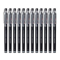 晨光 M&G 拔盖中性笔MG-666PLUS AGPC1401 0.5mm (黑色) 12支/盒