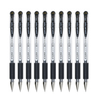 三菱 uni 拔帽极细防水双珠啫喱笔中性笔 UM-151 0.38mm (黑色) 10支/盒 替芯:UMR-1A 塑料