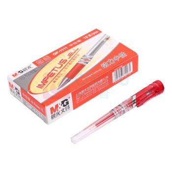晨光 M&G 拔帽中性笔 GP-1111 0.7mm (红色) 12支/盒 (替芯:MG6128)