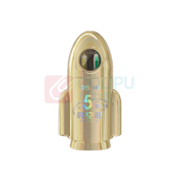 点石 时空舱小火箭文具套装 DS-361E-B 中性笔*7+荧光笔*1+时空舱徽章*1+时空舱手办*1+笔筒*1 (未来金)