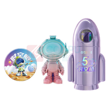 点石 时空舱小火箭文具套装 DS-361E-B 中性笔*7+荧光笔*1+时空舱徽章*1+时空舱手办*1+笔筒*1 (星云紫)