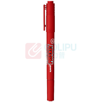 三菱 uni 双头水性记号笔 PM-120T 细0.4mm粗0.9mm (红色)