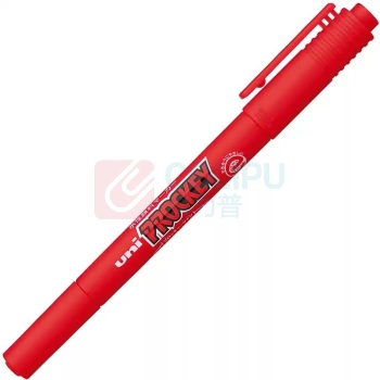 三菱 uni 双头水性记号笔 PM-120T 细0.4mm粗0.9mm (红色)