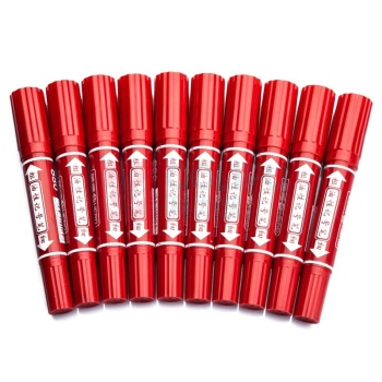 英雄 HERO 大双头油性记号笔 880 2.0-6.0mm (红色) 10支/盒 (大包装)