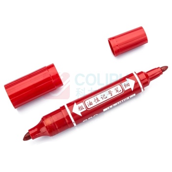 英雄 HERO 大双头油性记号笔 880 2.0-6.0mm (红色) 10支/盒 (大包装)