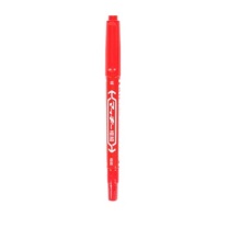 斑马牌 ZEBRA 小双头记号笔 YYTS5-R 细头1.0-1.3mm,极细头0.5mm (红色) 10支/盒