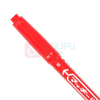 斑马牌 ZEBRA 小双头记号笔 YYTS5-R 细头1.0-1.3mm,极细头0.5mm (红色) 10支/盒