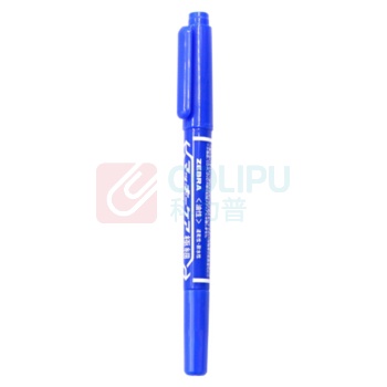 斑马牌 ZEBRA 小双头记号笔 YYTS5-BL 细头1.0-1.3mm,极细头0.5mm (蓝色) 10支/盒