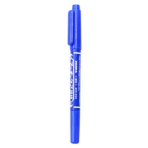 斑马牌 ZEBRA 小双头记号笔 YYTS5-BL 细头1.0-1.3mm,极细头0.5mm (蓝色) 10支/盒