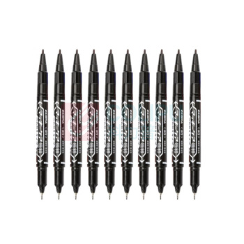 斑马牌 ZEBRA 记号笔 YYTS5 10支装 速干油性小双头 (黑色)