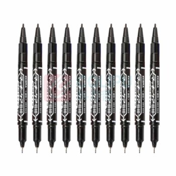 斑马牌 ZEBRA 记号笔 YYTS5 10支装 速干油性小双头 (黑色)