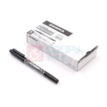 斑马牌 ZEBRA 记号笔 YYTS5 10支装 速干油性小双头 (黑色)