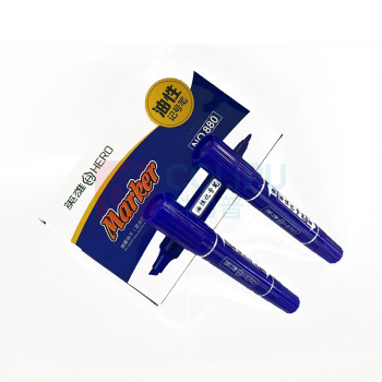 英雄 HERO 大双头油性记号笔 880 2.0-6.0mm (蓝色) 10支/盒