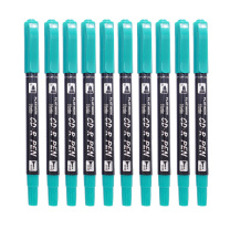 白金 PLATINUM 小双头记号笔 CPM-29 细头0.8mm,极细头0.4mm (绿色) 10支/盒 (新老包装替换中)
