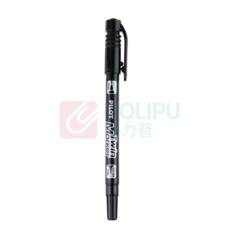百乐 PILOT 油性双头记号笔 SCA-TM 细头2.0mm,极细头1.0mm (黑色) 12支/盒
