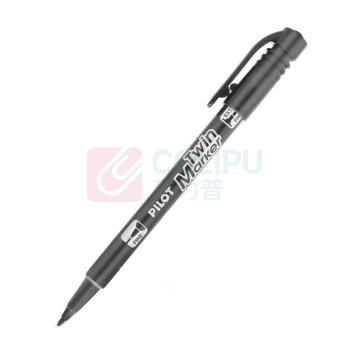 百乐 PILOT 油性双头记号笔 SCA-TM 细头2.0mm,极细头1.0mm (黑色) 12支/盒