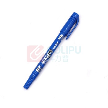 百乐 PILOT 油性双头记号笔 SCA-TM 细头2.0mm,极细头1.0mm (蓝色) 12支/盒
