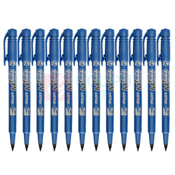 百乐 PILOT 油性双头记号笔 SCA-TM 细头2.0mm,极细头1.0mm (蓝色) 12支/盒