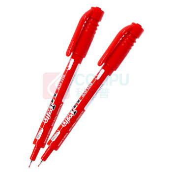百乐 PILOT 油性双头记号笔 SCA-TM 细头2.0mm,极细头1.0mm (红色) 12支/盒