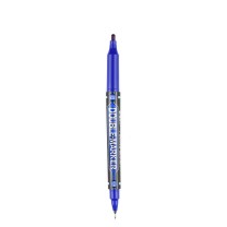 晨光 M&G 小双头记号笔 MG-2130 细头1.2mm 极细头0.5mm (蓝色) 12支/盒