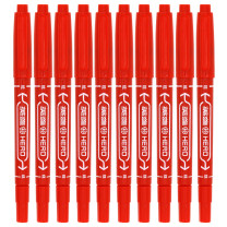 英雄 HERO 记号笔-0.5-1.0mm 塑料 双头红色 887 (红色)