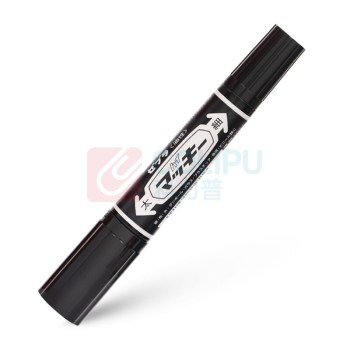斑马牌 ZEBRA 大麦奇双头记号笔 MO-150-MC-BK 粗头6.0mm 细头1.5-2.0mm (黑色) 10支/盒 中粗/黑