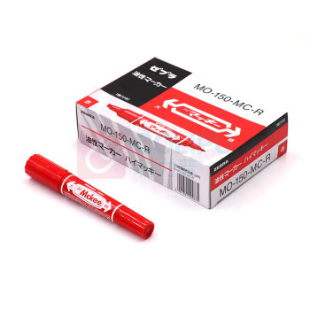 斑马牌 ZEBRA 大麦奇双头记号笔 MO-150 粗头6.0mm,细头1.5-2.0mm (红色) 10支/盒