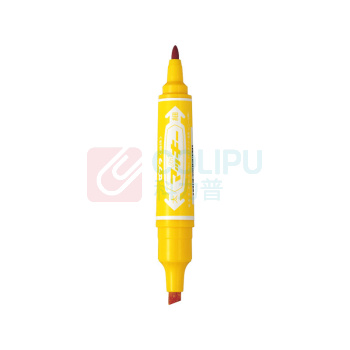 斑马牌 ZEBRA 大麦奇双头记号笔 MO-150 粗头6.0mm 细头1.5-2.0mm (黄色) 10支/盒