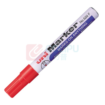 三菱 uni 圆头油性记号笔 520F 3.0mm (红色) 12支/盒