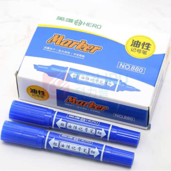 英雄 HERO 记号笔 880(蓝) 10支/盒