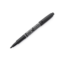 英雄 HERO 小双头油性记号笔 887 0.5/1.2mm (黑色) 10支/盒 双头黑色 塑料