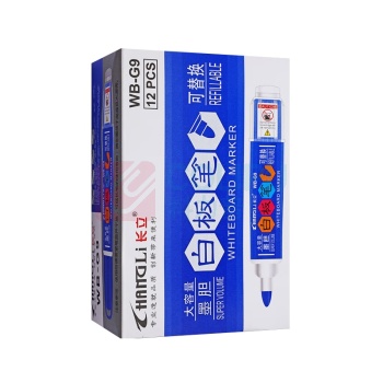 长立 可擦白板笔 WB-G9 4mm 12支 (蓝色)